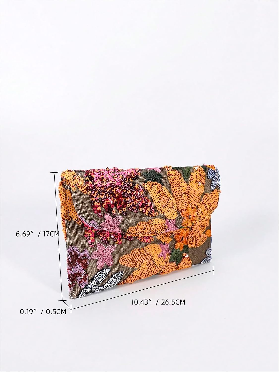 Verdusa Women's Floral Beaded Clutch Purses Sequin Evening HandBags image 3