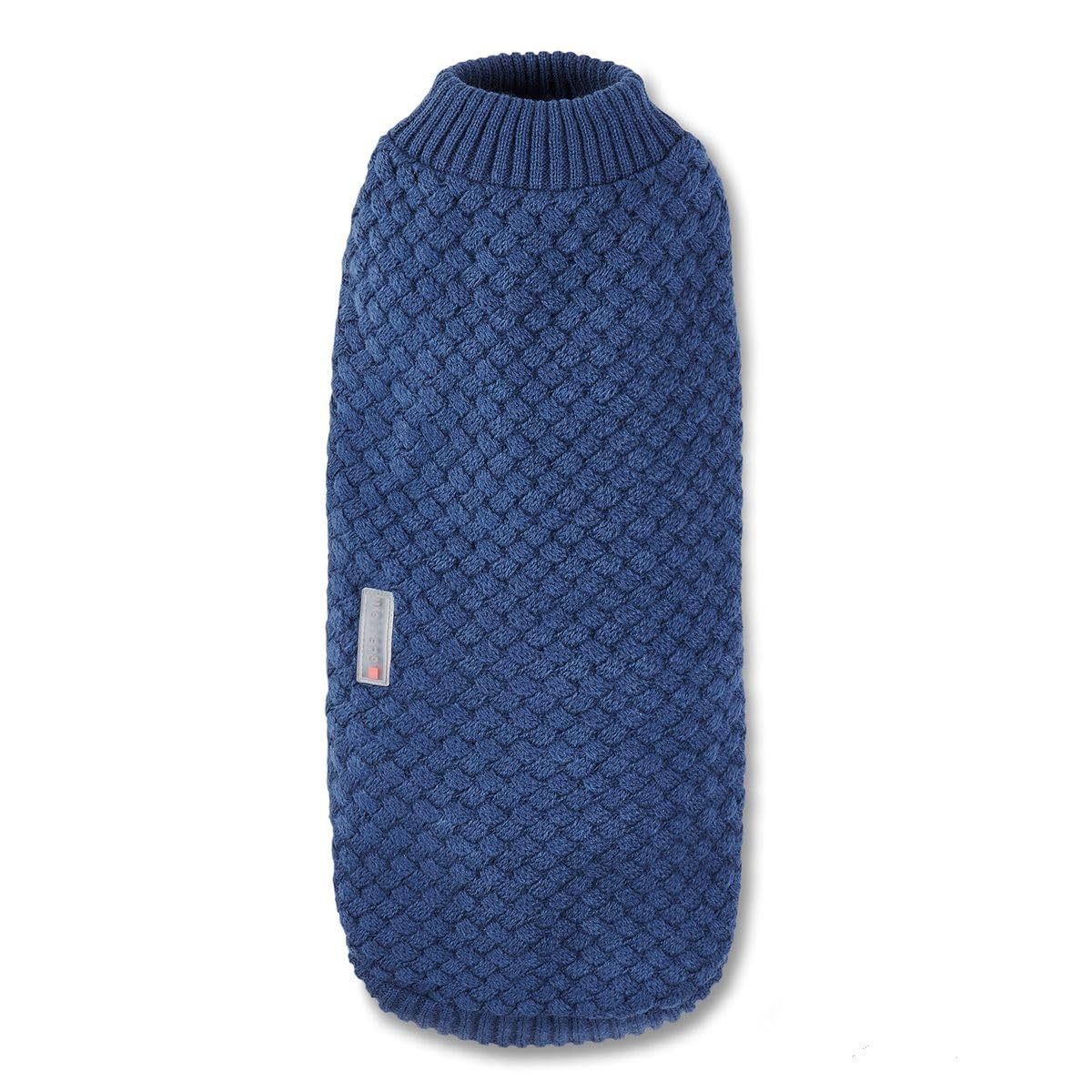 Wolters Strickpullover Square | Hundepullover für kühle Tage | Farbe Granitblau - Gr. 50 (Rückenlänge 48-50 cm)