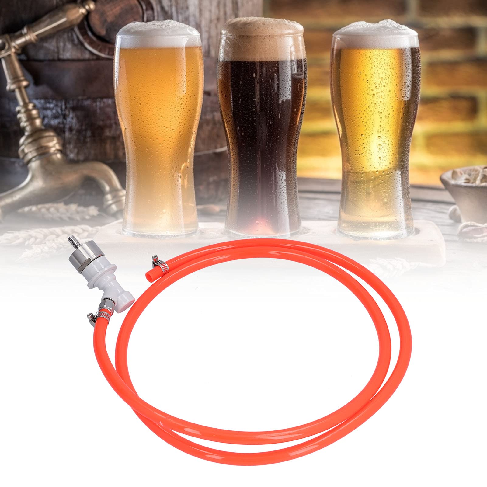 Ausla Ball Lock Gas Line Assembly Kit, 1.7M Ball Lock Beer Line con 5/16in Carbonation Cap Beer Keg Accessori per Home Brewing System