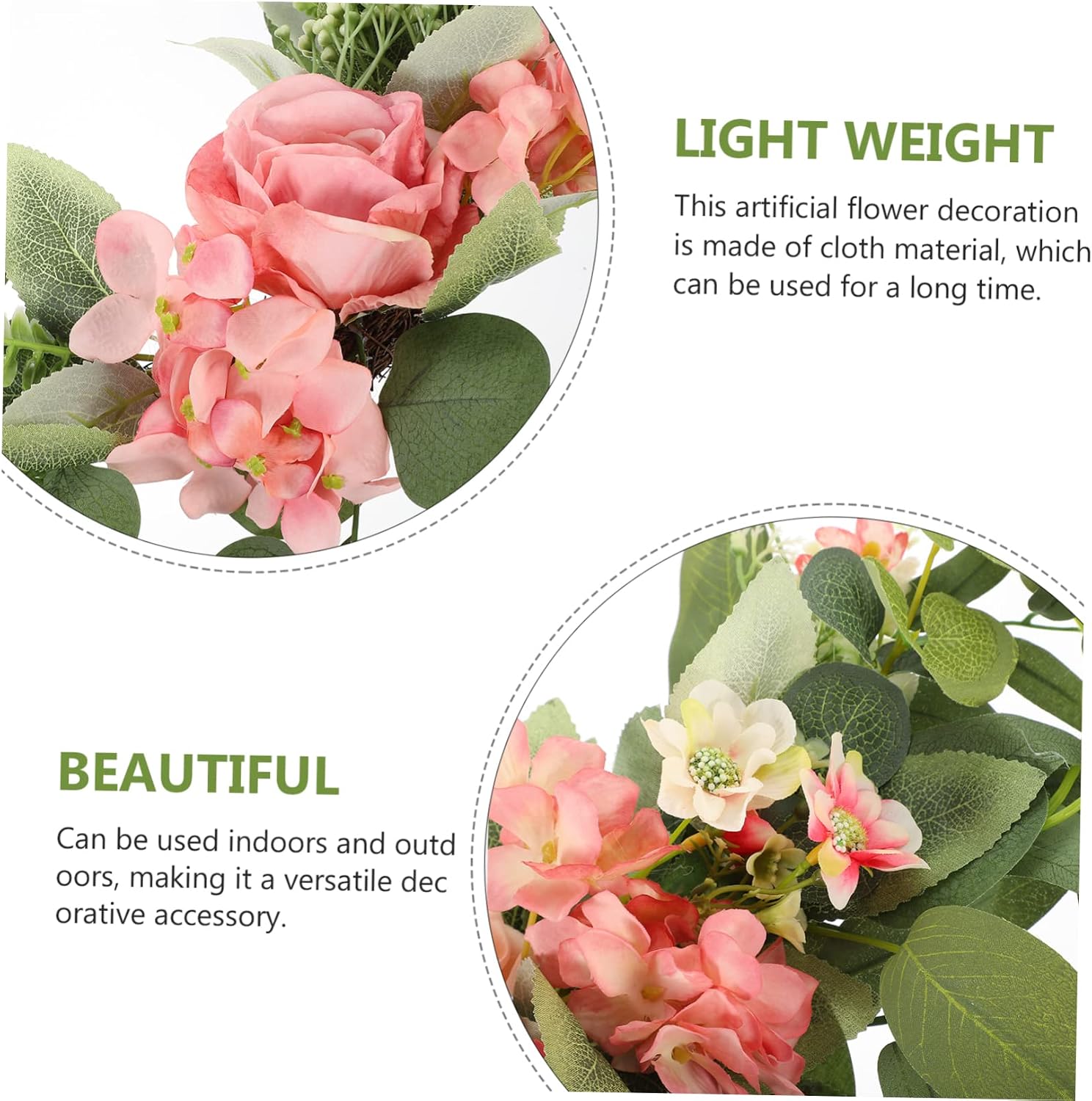 Zerodeko 2pcs Artificial Flower Wedding Ceremony Sign Handmade Faux Floral Decor for Birthday Parties and Events Elegant and Hydrangea Welcome Sign