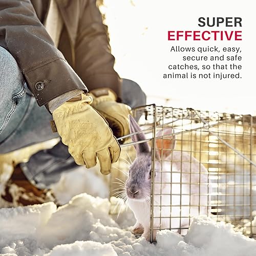 Miniatura 28 de Trampa de jaula de animales humanos vivos para ratones, ratones, ratones, comadrejas, comadrejas, otros animales de tamaño similar, 18 x 5 x 5