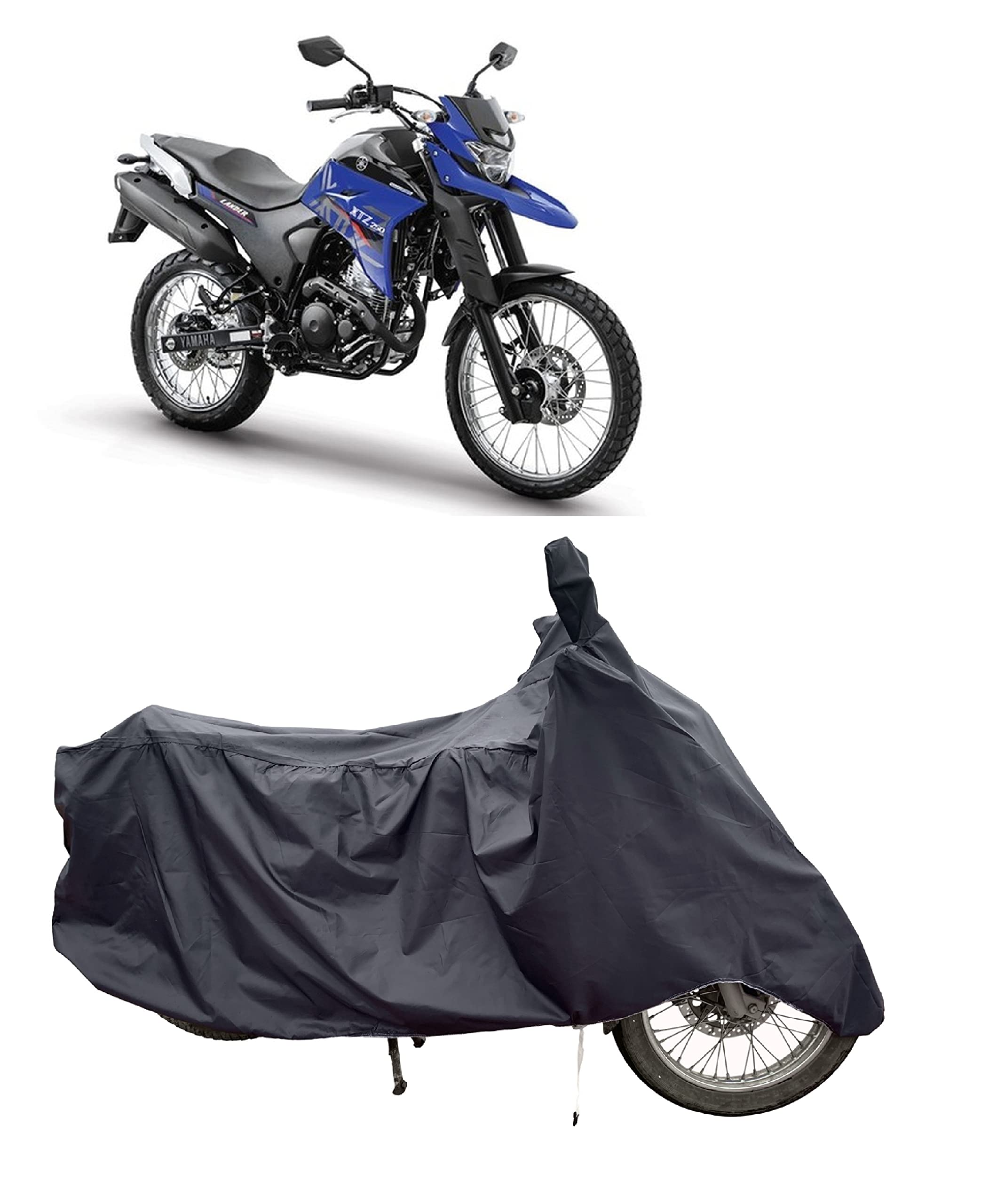 Amexride Two Wheeler Body Cover Compatible with FKM Street Fighter 150 with Dust Proof and Water Resistant Fabric (Grey Colour)
