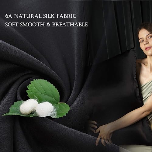 Miniatura 2 de HandSun funda de almohada de 100% seda morera para el cabello y la piel, en paquete de regalo, ambos lados de seda de 19momme, funda de almohada,