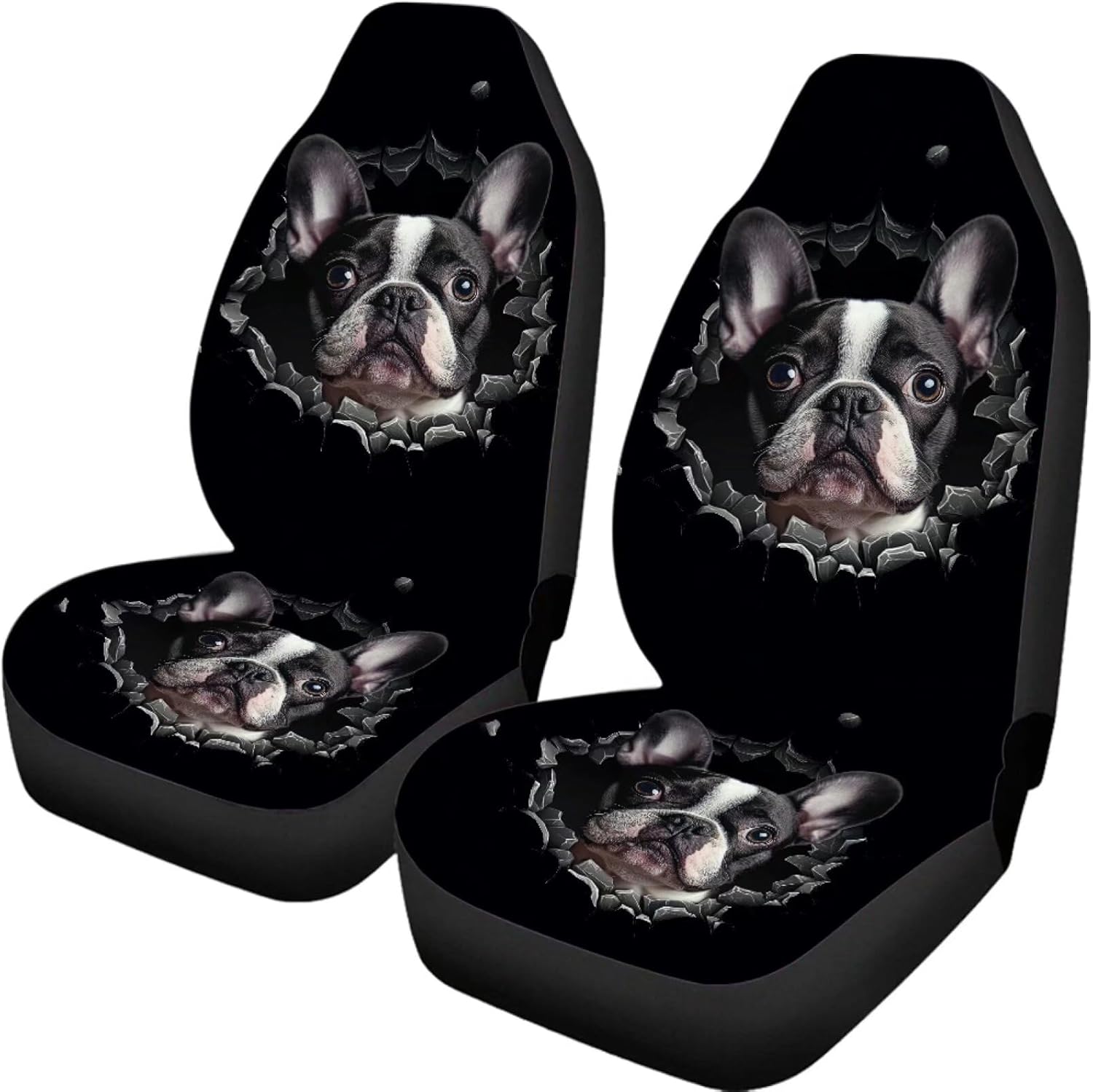Forchrinse Dragonfly Car Seat Cover,Soft Front Seat Cover for Women Soft Auto Bucket Seat Protector Universal Fit for SUV Truck Van,Set of 2