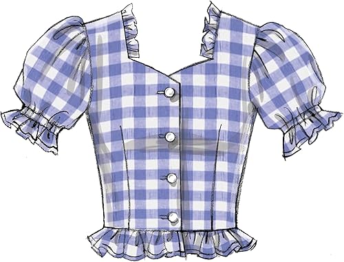 Miniatura 5 de McCall Pattern - Blusa con puños fruncidos para mujer, tallas 6-14, patrón de costura