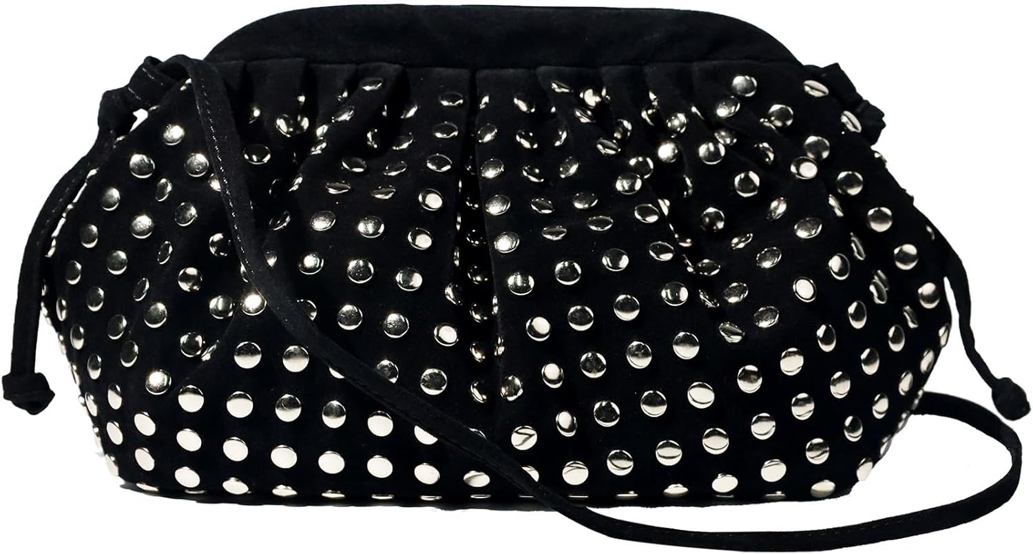 Cloud Dumpling Pouch Clutch Purse Shoulder Handbag Straw Crossbody for Women