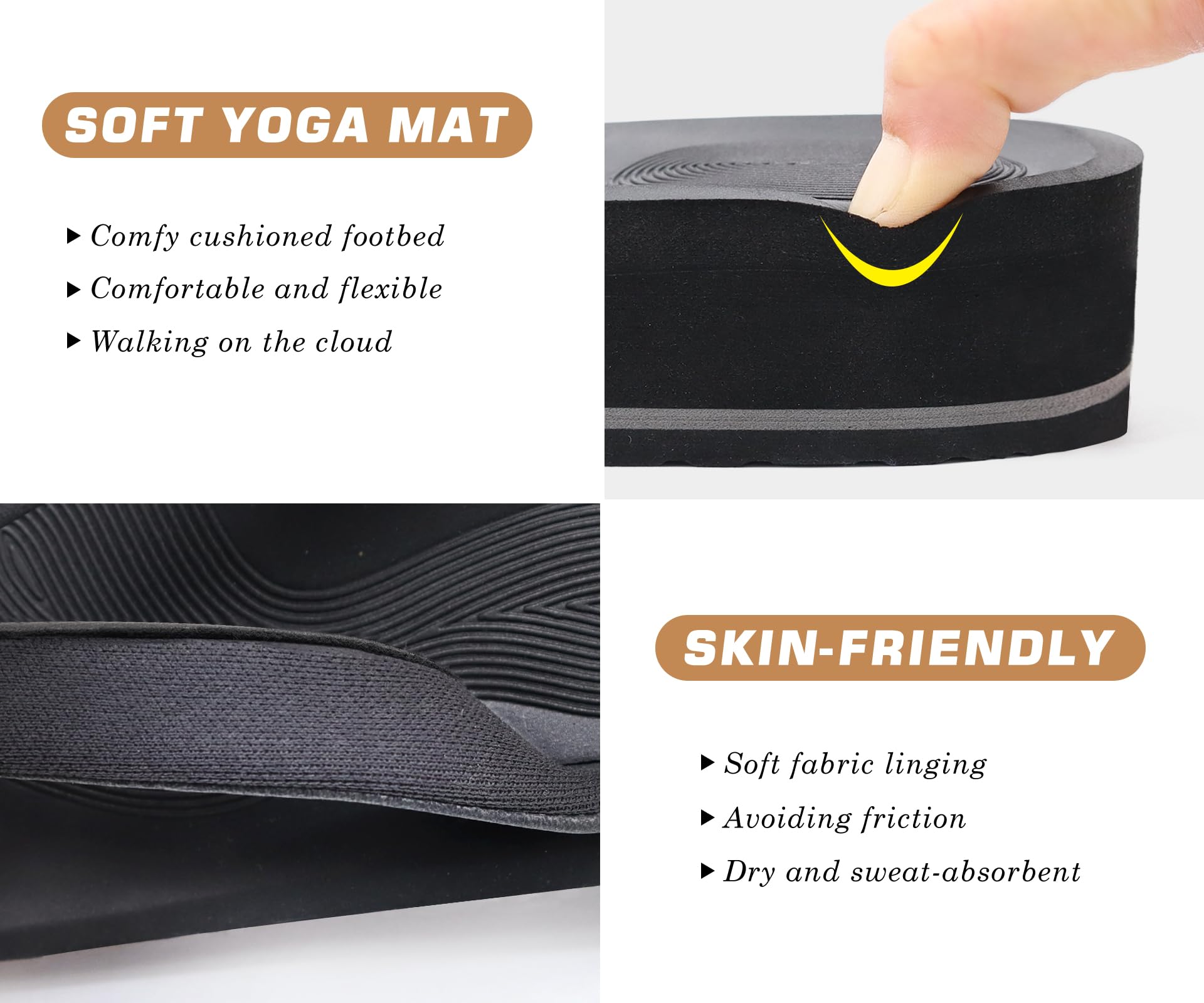 COFACE Infradito Donna Eleganti Sandali in Pelle Moda Infradito con Zeppa Alta per Estate Mare Spiaggia e Piscina