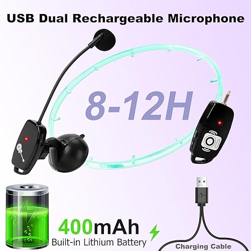 Miniatura 3 de Micrófono inalámbrico para instrumento para guitarra acústica sistema de micrófonos de clip inalámbrico 2.4G con transmisor y receptor de 0.250 in,