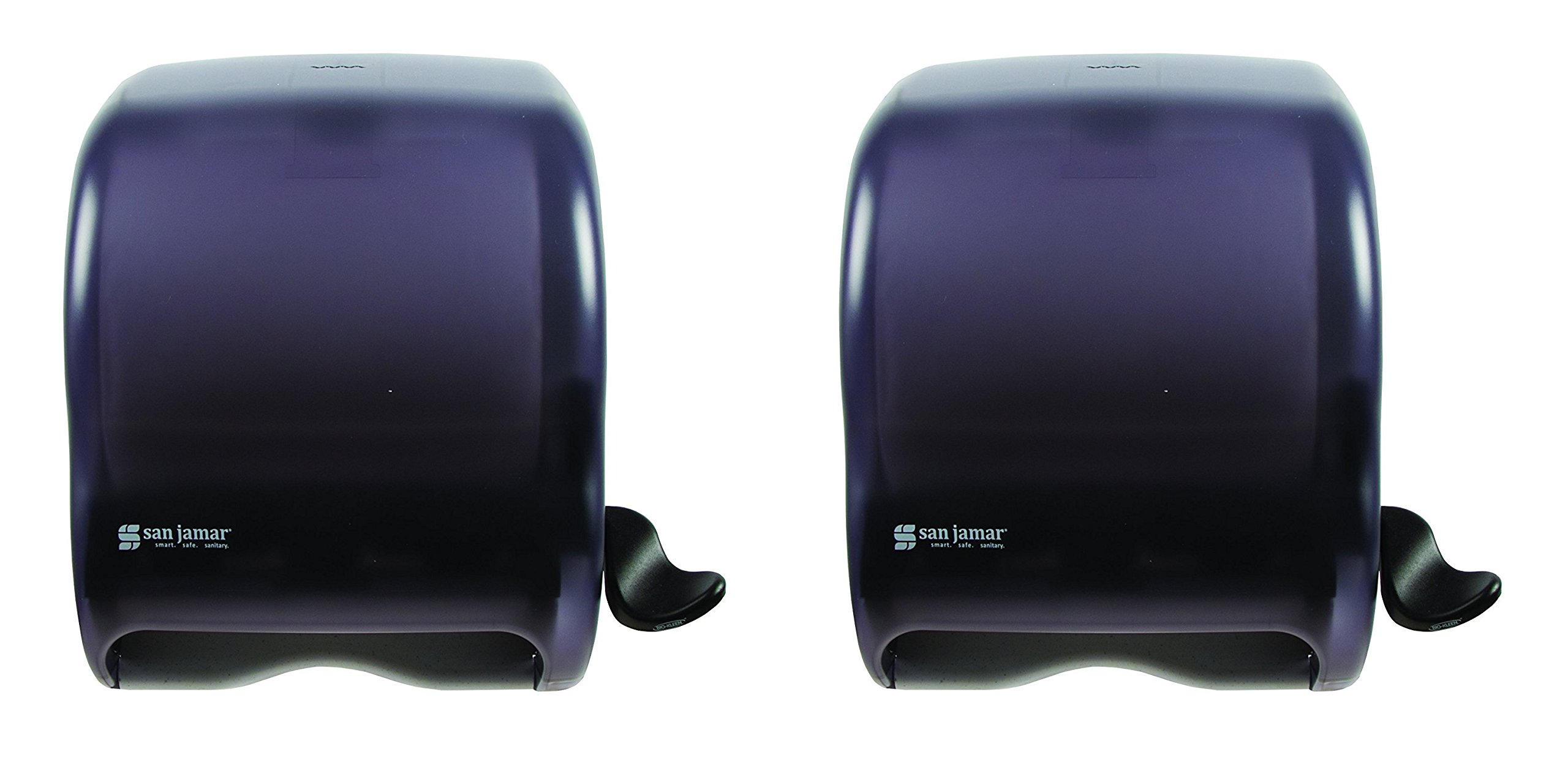 san jamar T950TBK Element Lever Roll Towel Dispenser, Classic, Transparent Black Pearl (.2 PACK)