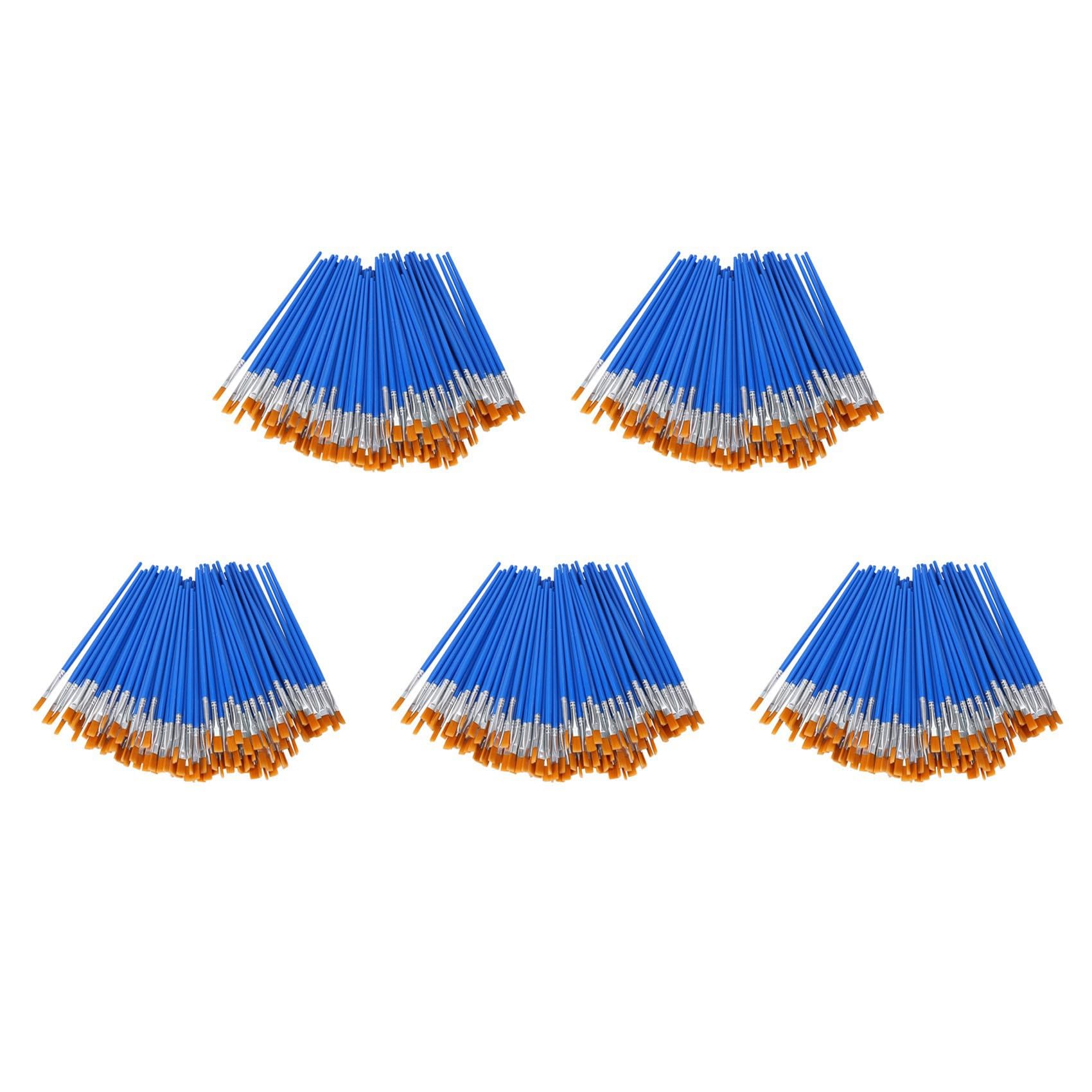 Jnchdghwa 1000 Pcs Flat Paint Brushes Small Brush Bulk for Detail Painting Craft Watercolor