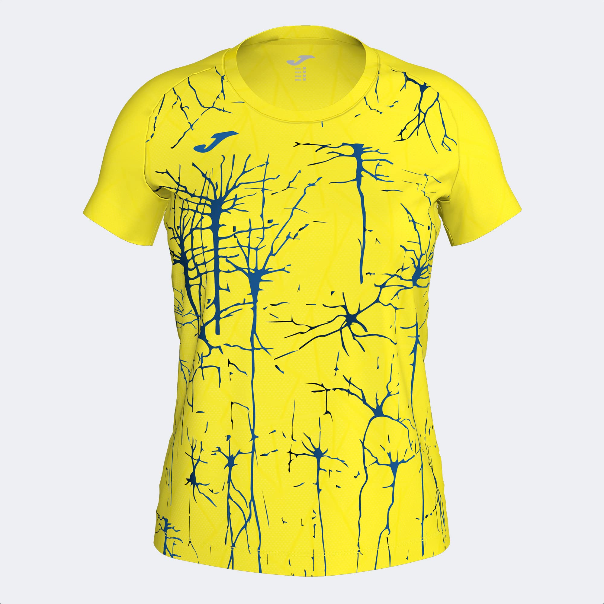 Joma Women's Elite Ix Short Sleeve T-Shirt, Fluorescent Yellow, 3XS