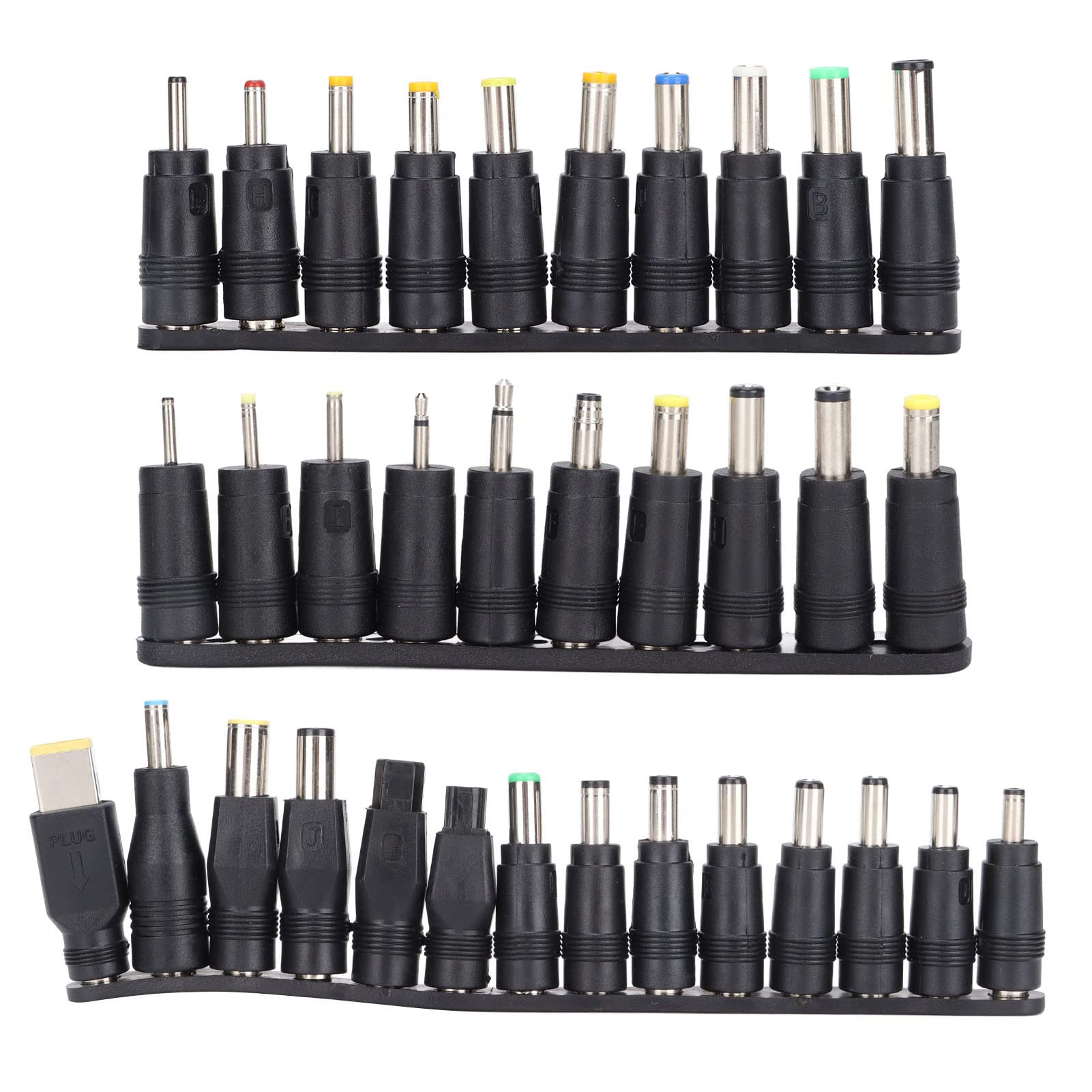 Bewinner Laptop DC Power Adapter Kits 34 PCS Universal Power Plugs 5.5mmx2.1mm Universal Laptop Power Connector Adapter Computer Accessories