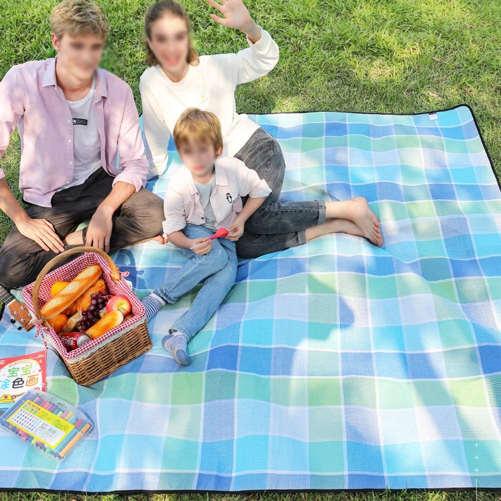 200 * 200 CM Camping Mata piknikowa le Outdoor Mata piknikowa Wycieczki na zewnątrz Camping Home Travel Wodoodporna i odporna mata Outdoor koce piknikowe (kolor: czerwona siatka)
