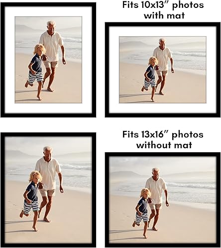 Vista 35 de Americanflat Portarretratos de 8 x 12 pulgadas con plexiglás pulido, juego de 2 portarretratos de 6 x 8 pulgadas con paspartú o para fotos de 8 x 12