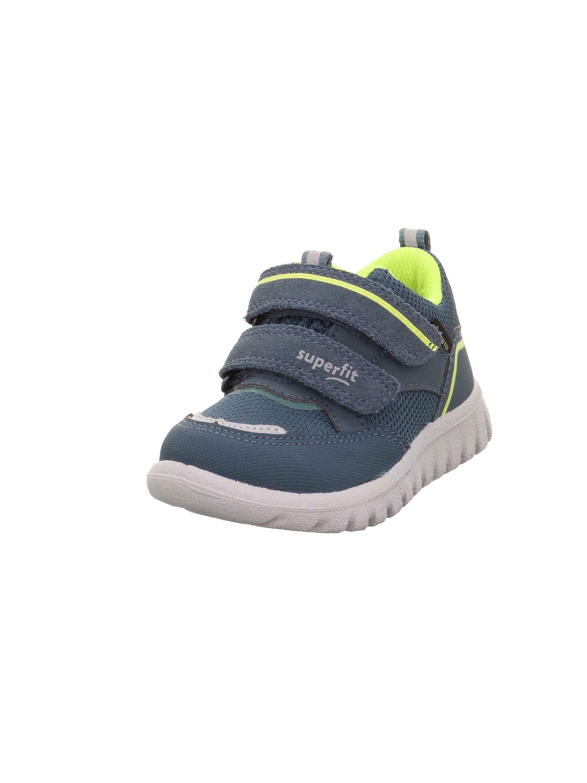 Superfit Boys' Sport7 Mini Trainers, Blue Yellow 8050, 5.5 UK Child