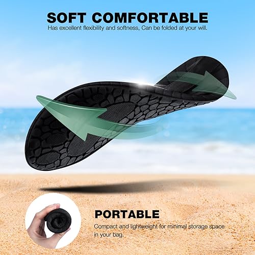 Miniatura 5 de SIMARI Zapatos de Agua para Hombre y Mujer, Calcetines Acuáticos para Playa, Pies Descalzos, Secado Rápido, Aerobics Acuáticos, Natación, Piscina,