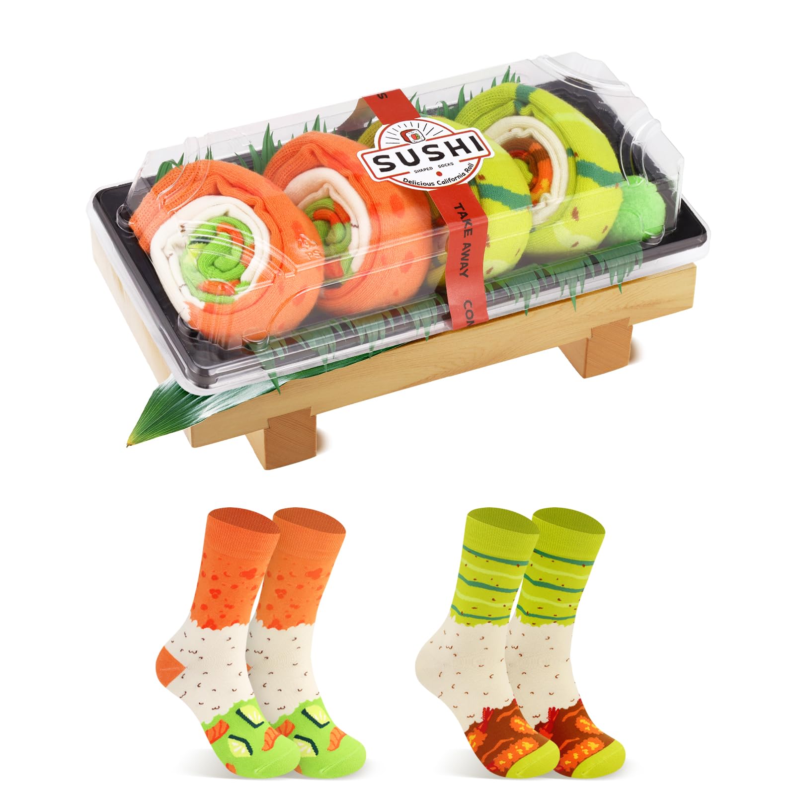 AGRIMONY Funny Sushi Socks Box for Men Teen Boys - Sushi Lovers Food Socks-Fathers Birthday Christmas Gift Stocking Stuffers