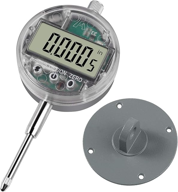 Neoteck DTI Digital Dial Indicator IP54 Waterproof with Touch Switch 0.01mm/0.0005'' DTI Gauge Dial Test Indicator 25.4mm/1'' Range Precision Measurement Indicators
