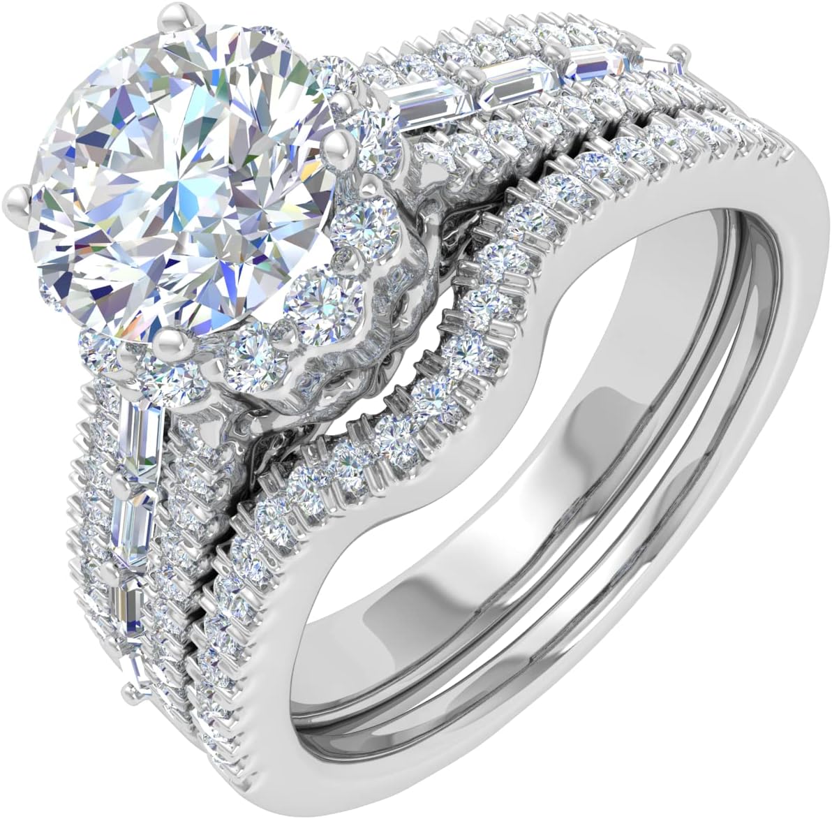 1 Carat Diamond Bridal Ring Set...