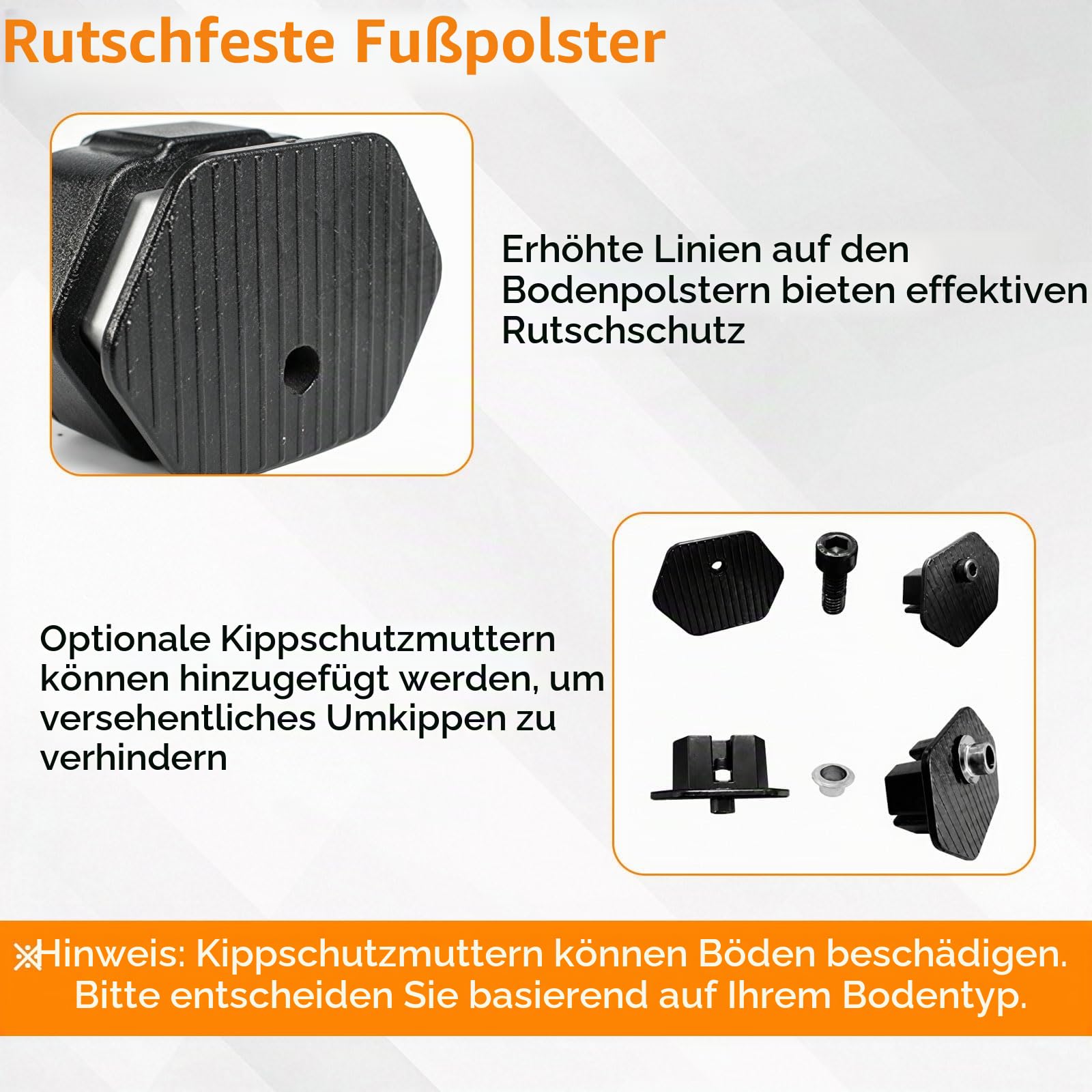 Verstellbarer Klapptisch-Fuß aus Aluminium – Höhenverstellbar 51,5–78 cm – rutschfest & Stabil für Wohnmobil, Yacht & Balkon