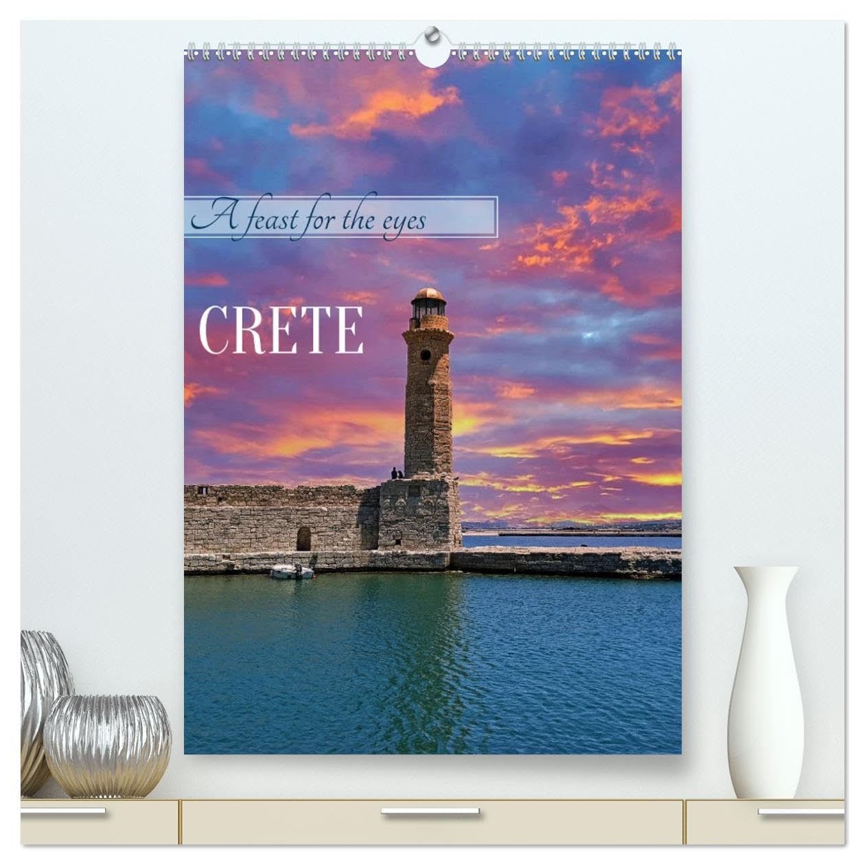 A feast for the eyes - Crete (High Quality Premium Wall Calendar 2027 DIN A2 portrait),CALVENDO 12 Month Wall Calendar: Fantastic views of the sea