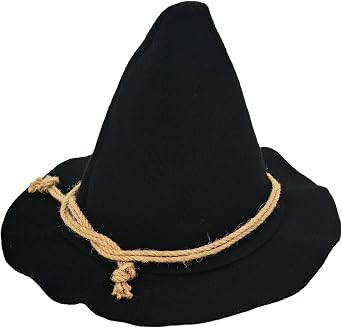 Adult Wizard Hat Halloween Costume,Pointed Witch Scarecrow Cap for Oktoberfest, Cosplay & Themed Parties