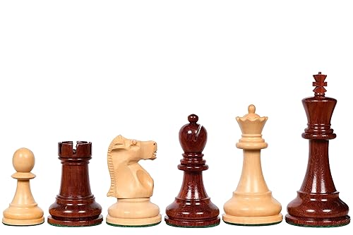 Handcrafted Wooden Chess Pieces Only  1972 Reproduced Fischer-Spassky Staunton Pattern Chess Pieces Set in Bud Rosewood & Boxwood  3.75" King Height disponible en Yaxa El Salvador