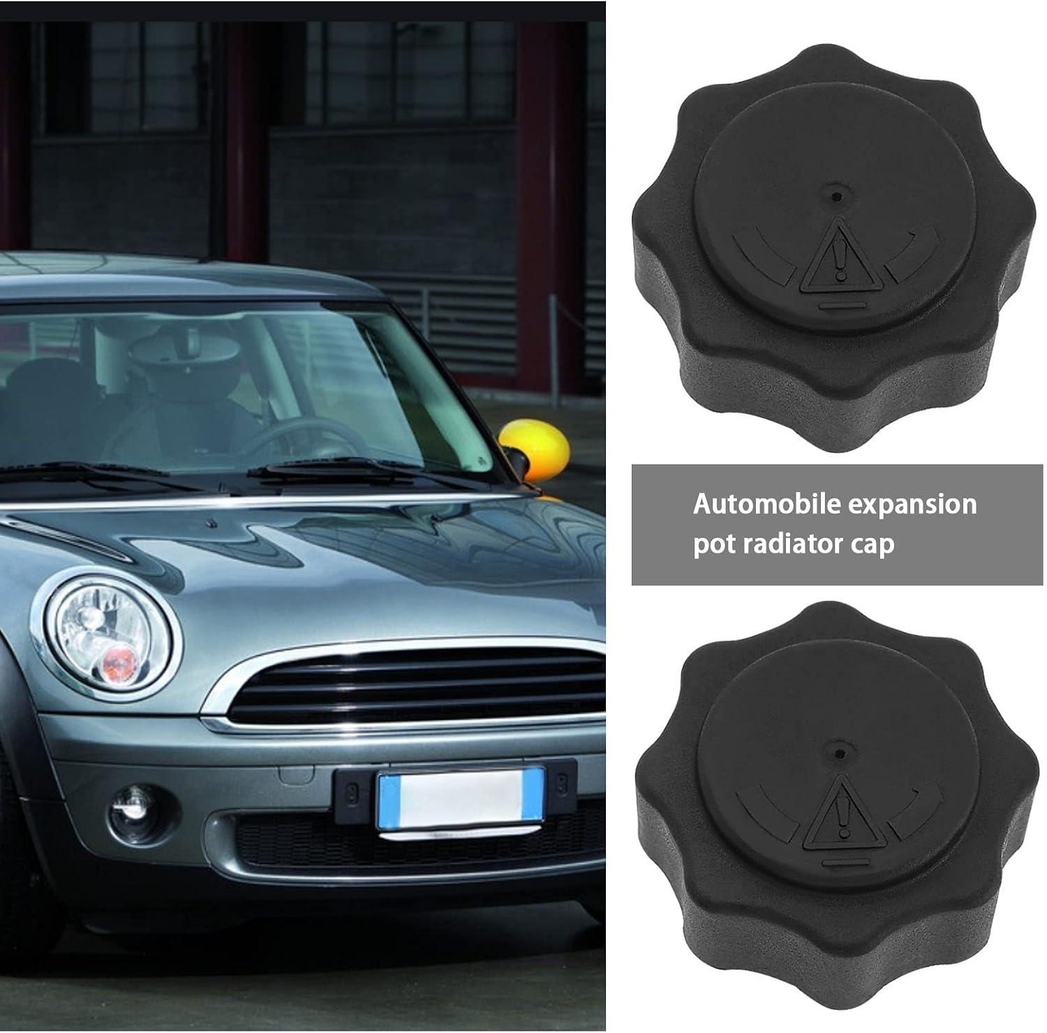 SING F LTD 2PCS Coolant Expansion Tank Radiator Cap 17107515499 Compatible with Mini R50 R52 R53 R55 R56 R60 Plastic Reservoir Lid Car Replacement Parts