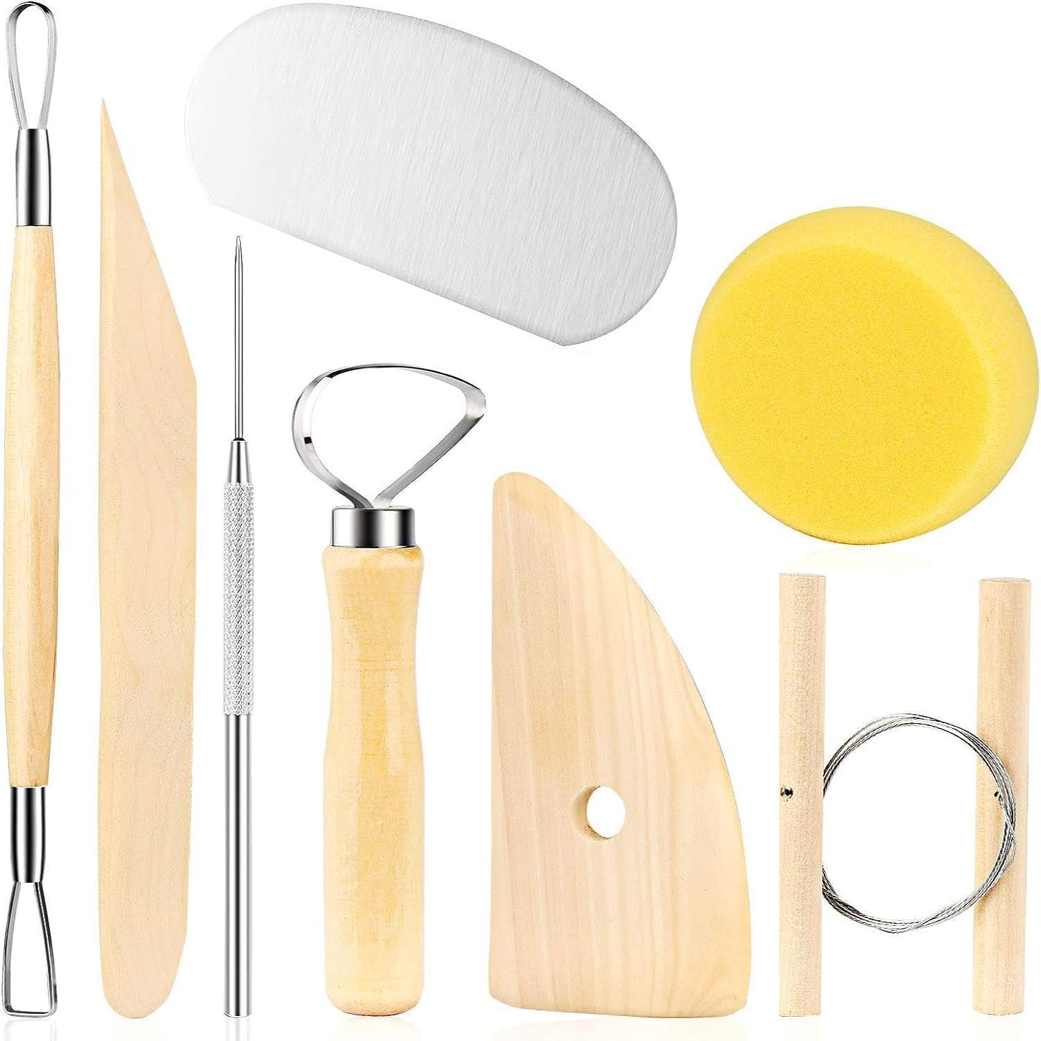 8Pcs Clay Sculpting Tools Set Perfect for Polymer Air Dry Modeling Clay Beginners & Profe…