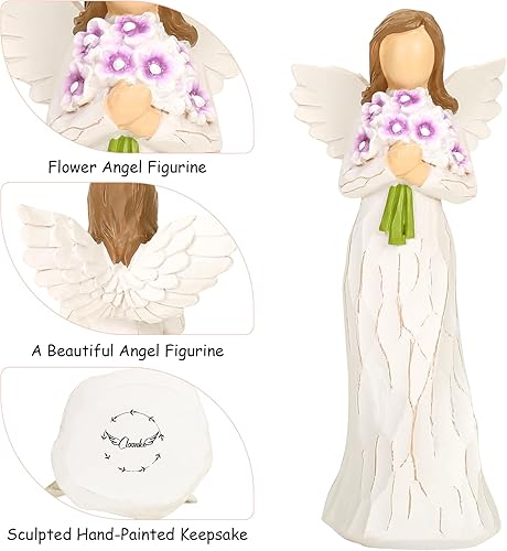 Miniatura 5 de Figura de ángel guardián escultura de ángel rezante tallada a mano regalos alentadores regalos de decoración del hogar expresión de amor esperanza