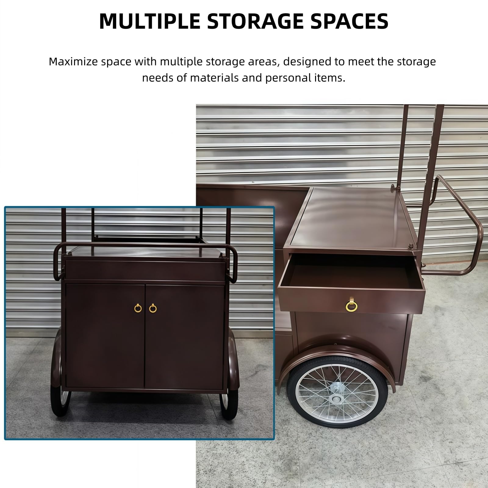 Carrello multifunzionale di vendita dell'alimento con progettazione personalizzabile per la stalla del mercato e gli eventi all'aperto