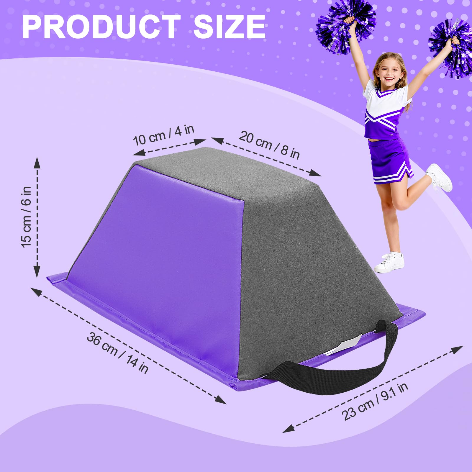 FBSPORT Balance Cheerleading Flyer Entraîneur de Cascades, 36 × 23 × 15 cm Stand-Formation Cheerleading Trainer, Gymnastique Formation Stand Cascade pour Gymnastique, Accueil, Intérieur, Extérieur