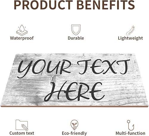 Miniatura 4 de Letreros de madera personalizados con texto personalizado para regalo - Letrero personalizado para pared, hogar, cocina, sala de estar, oficina -