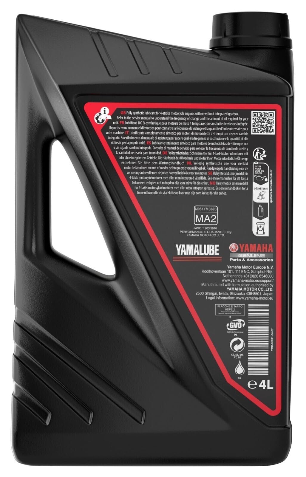 Yamalube FS Motoröl Öl Voll Synthetisches Motorenöl 10W40 Öl 4 Liter