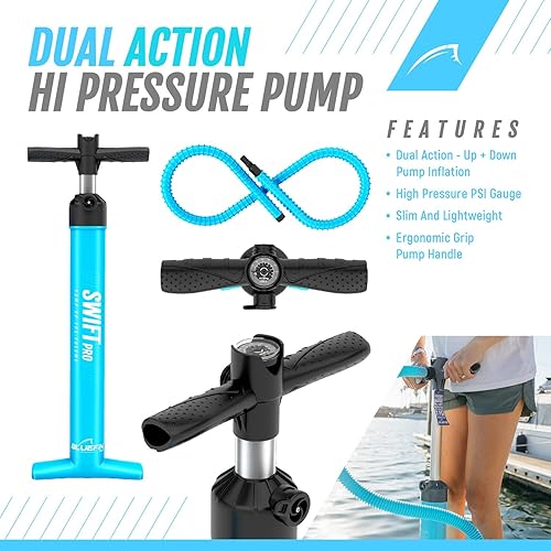 Miniatura 8 de Bluefin Cruise SUP Paquete  Tabla de remo inflable de pie  6 pulgadas de grosor  Remo de fibra de vidrio  Kit de conversión de kayak  Todos los