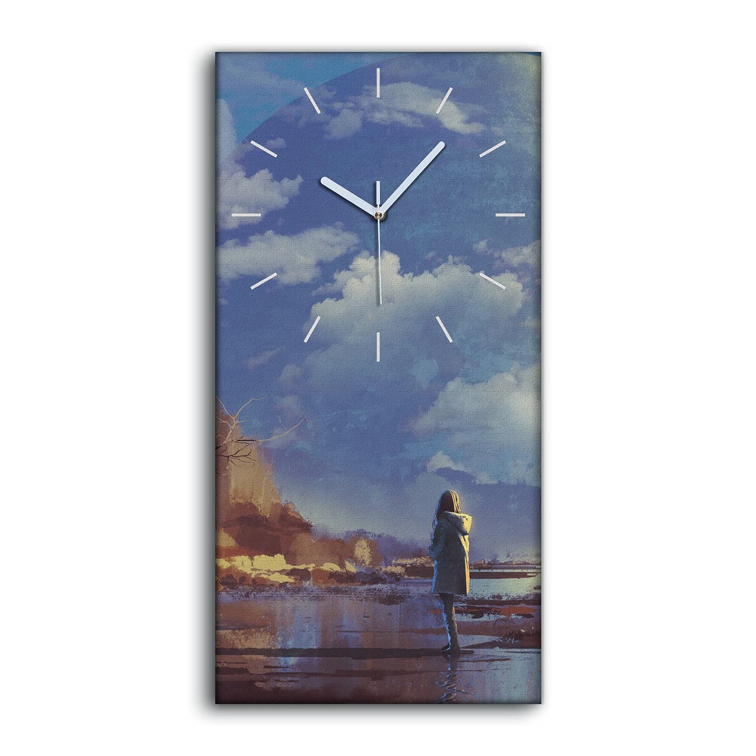 Horloge sur Toile Silencieuse sans Tic-Tac pour Chambre