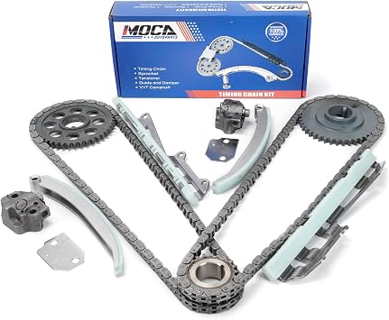 MOCA Engine Timing Chain Kit Fit 1996-2000 for Lincoln Town Car 4.6L & 1996-1999 for Mercury Grand Marquis 4.6L & 1997-2001 for Ford F-150 4.6L w/Gear - ROMEO engine