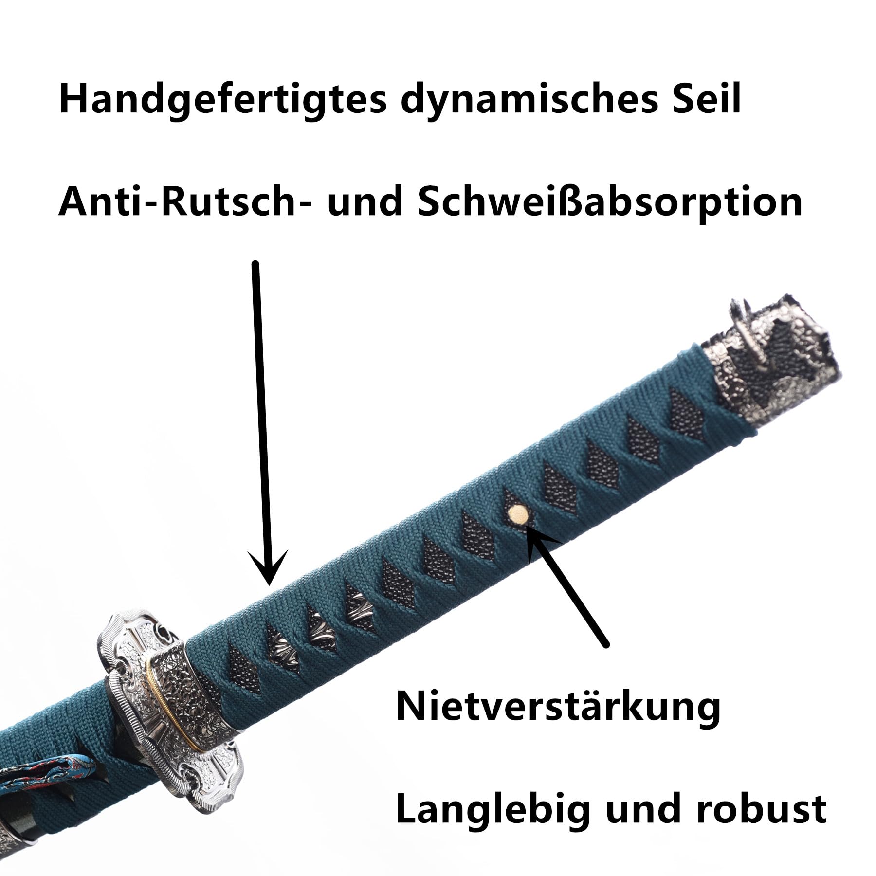 103cm Samurai-Schwert Katana/Scharf/Handgeschliffener hochmanganhaltiger Stahl/Sammelobjekt/Rollenspiel/Halloween/Kampfsportpraxis/Geschenk