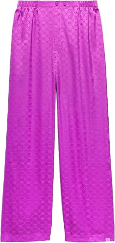 Savage X Fenty, Men's, Savage X Satin Pants, Juicy Purple Jacquard Monogram, XS