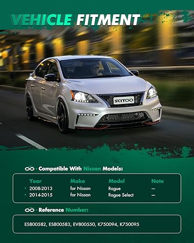 Miniatura 2 de SCITOO Kit de suspensión delantera de 6 piezas, extremo de barra de acoplamiento interior exterior para Nissan Rogue 2014-2015 para Nissan Rogue