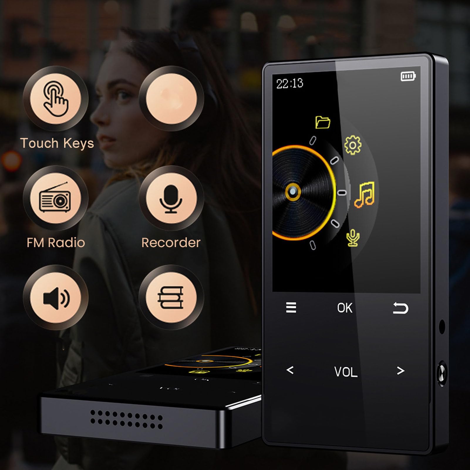 Amazon.co.jp: VBESTLIFE Bluetooth 5.4 MP3 プレーヤー、32GB