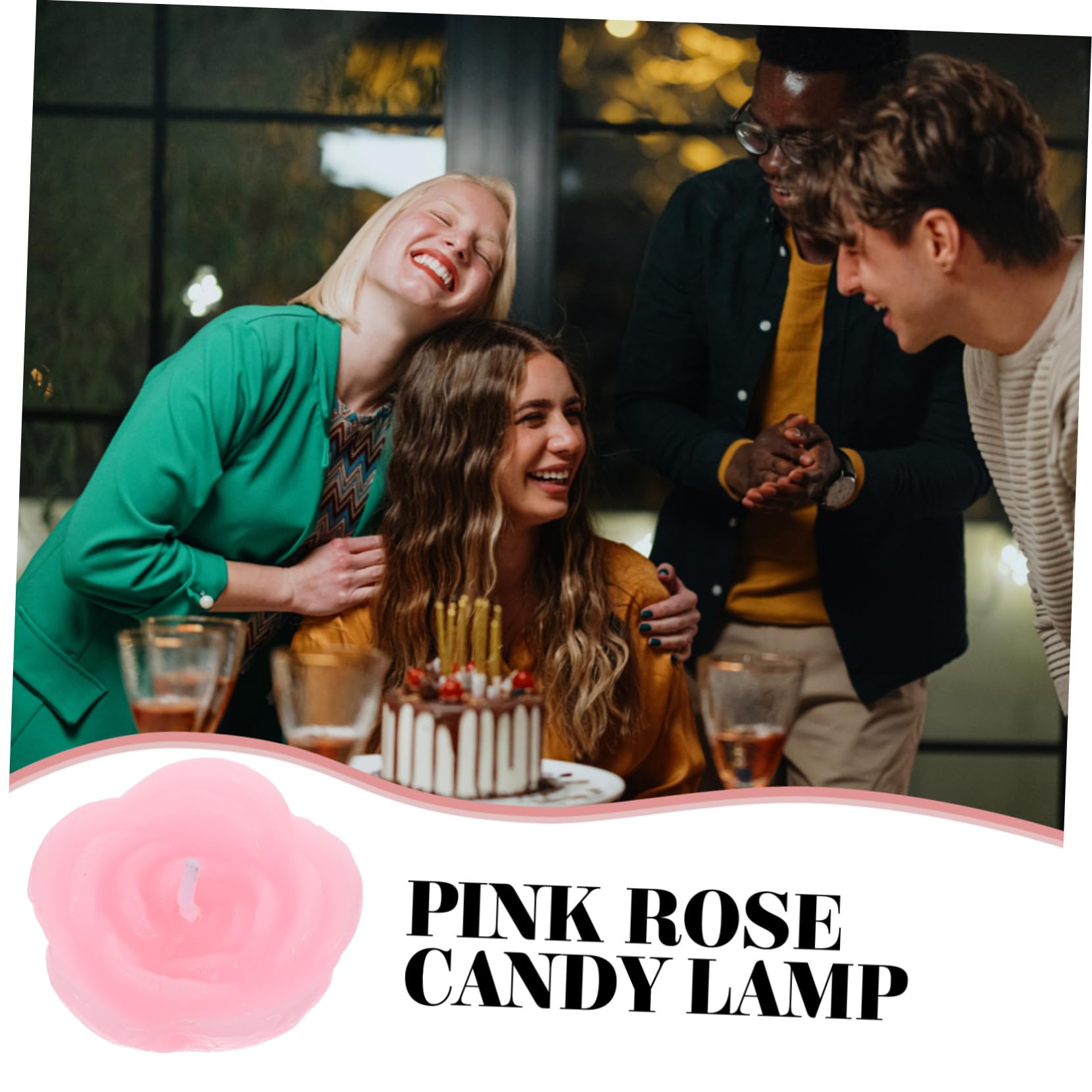LABRIMP 12pezzi Candele Galleggianti Rosa Decorativi Per Cerimonie Feste e Decorazioni Interni Candele Cera Di Paraffina Senza Fumi Neri Per Atmosfere Romantiche e Festive