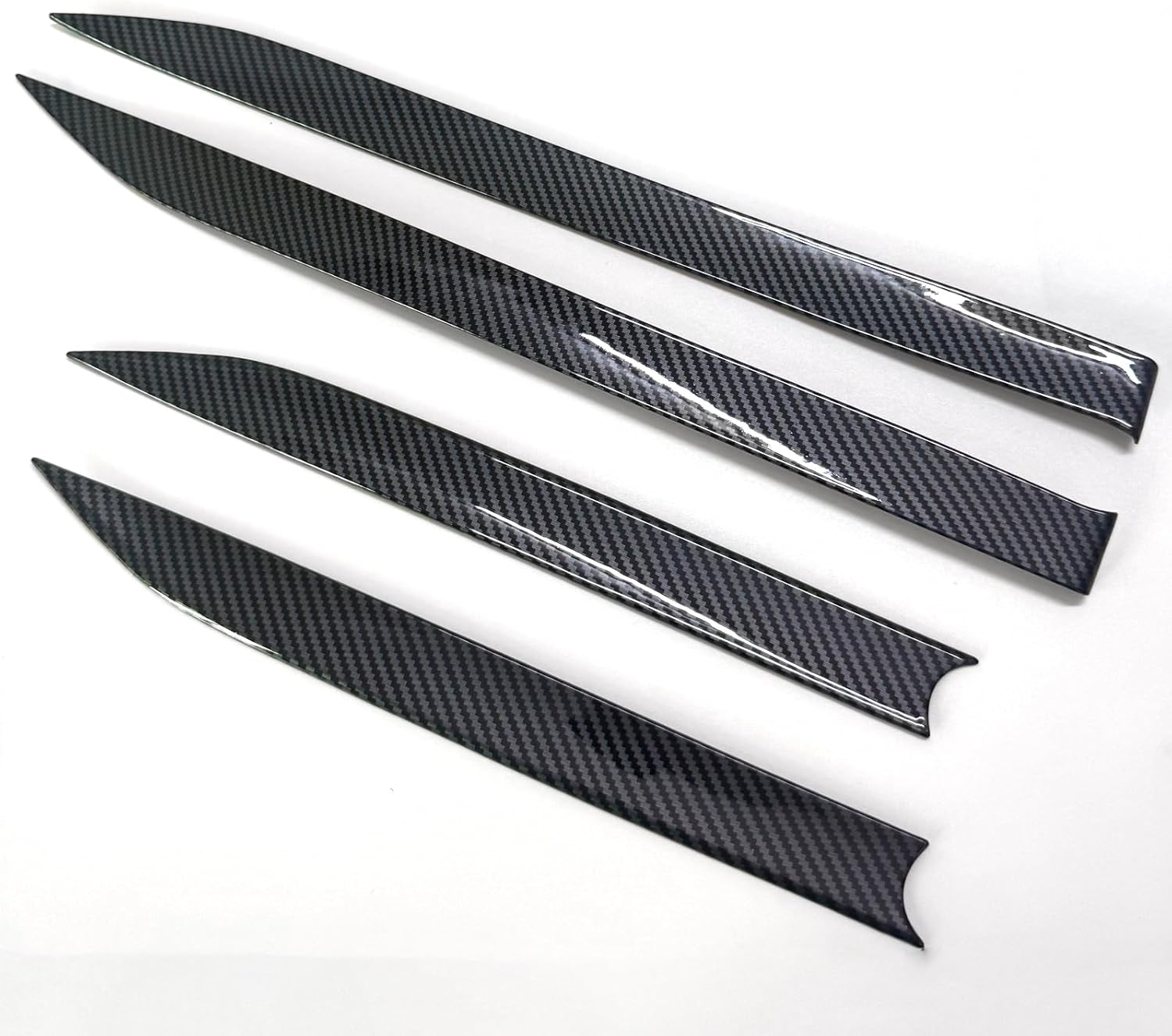 Carbon Fiber Pattern Inner Door Panel Cover Trim Interior Moulding Accessories Fit for Ford Ranger 2024 2025 (Carbon Fiber Pattern)