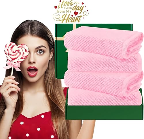 Vista 183 de VOOVA & MOVAS Toallas verdes para baño, 100% algodón, de secado rápido, ligeras, gruesas, suaves, juego de toallas de 6 piezas, 2 baños grandes