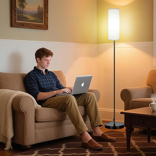 Miniatura 43 de FRIDEKO HOME Paquete de 2 lámparas de pie para sala de estar, colores regulables, temperatura y brillo, lámpara de pie moderna con control remoto,
