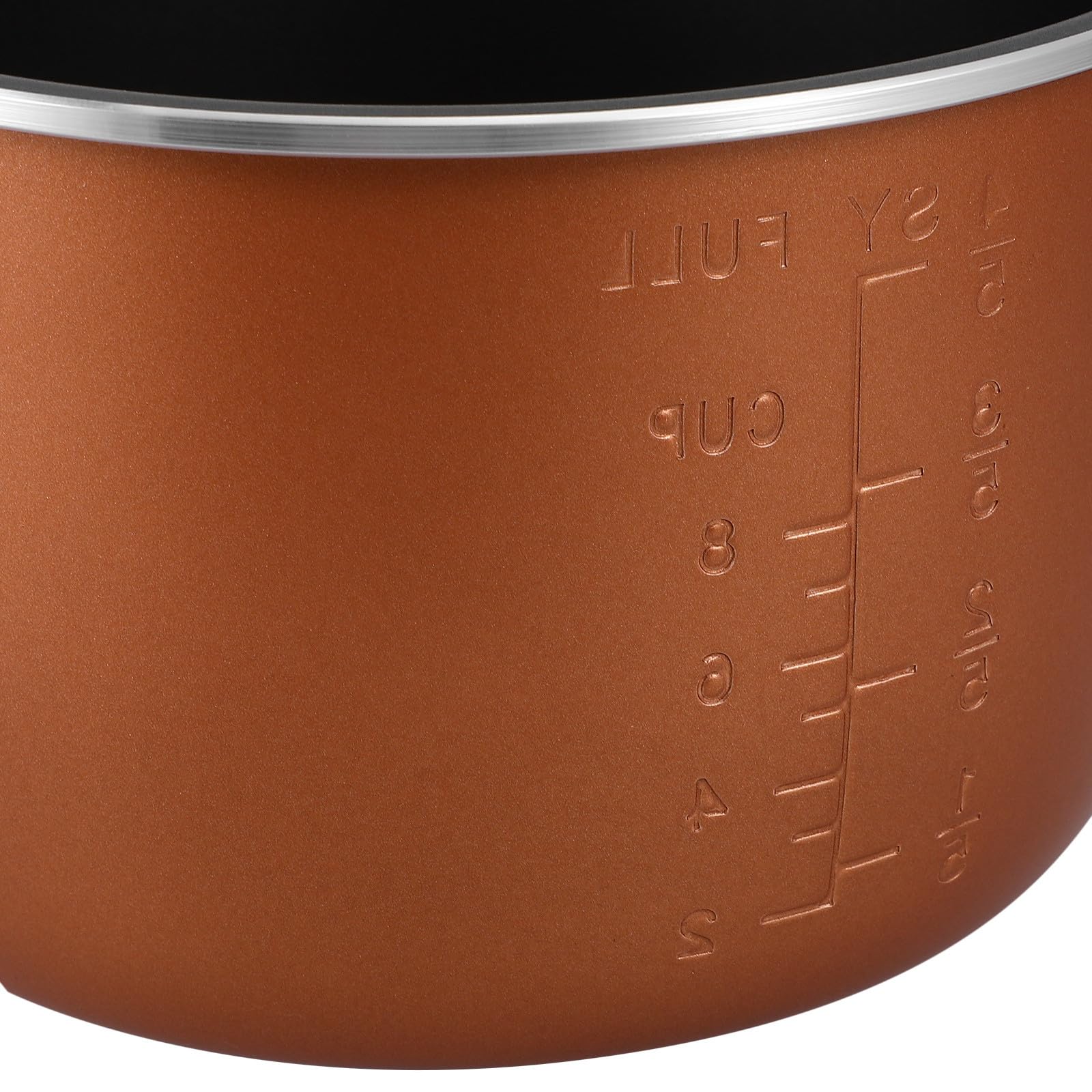 Olla Interior de Presión Eléctrica de 4L Revestimiento Antiadherente Grueso Aleación de Aluminio Ligera Accesorio para Olla Arrocera Portátil Cubeta de Repuesto para Cocina