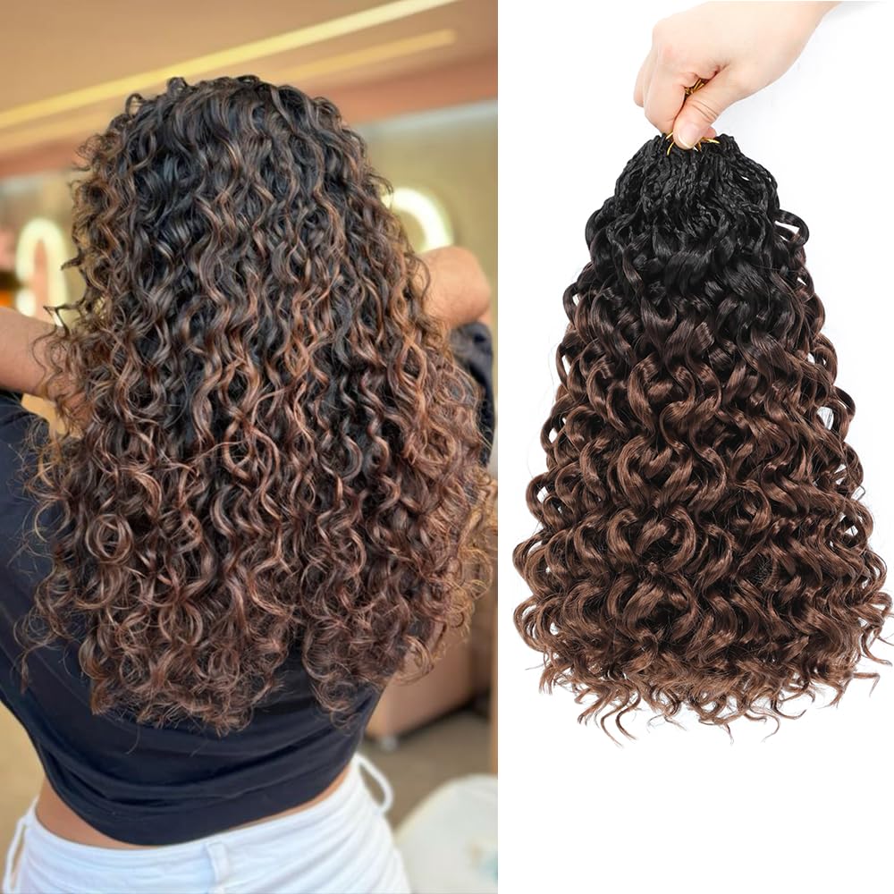 Photo 1 of ****SIMILAR ITEM***
Pretwisted Gogo Curl Crochet Hair 12 Inch 8 Packs for Black Women - Pre-Looped Ocean Wave Water Wave Deep Wave Braiding Hair (12 Inch, OT4/30)
