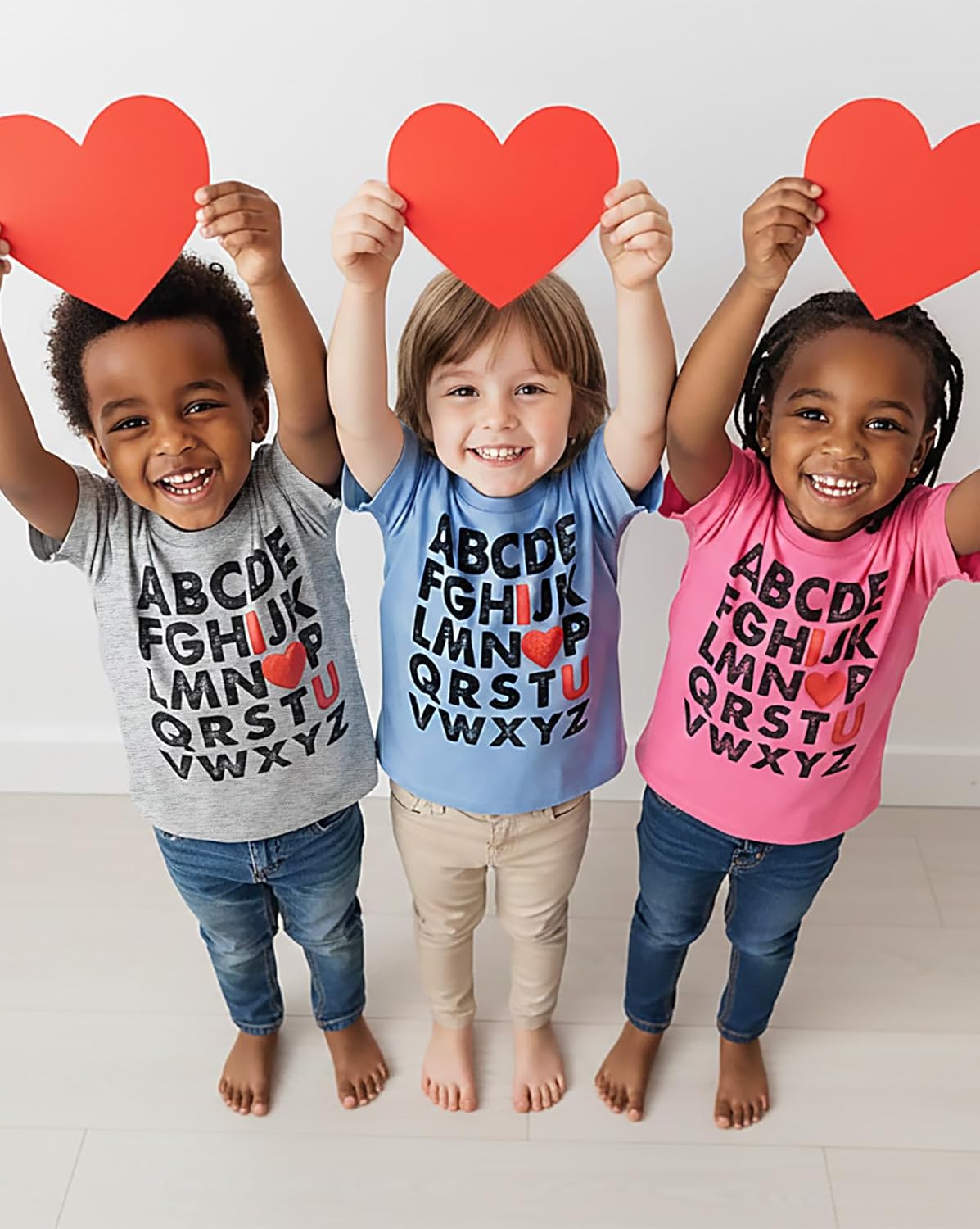 Tstars ABC I Love You Kids Valentine Shirt - Alphabet Heart Graphic Tee for Toddlers, Boys and Girls - Image 7