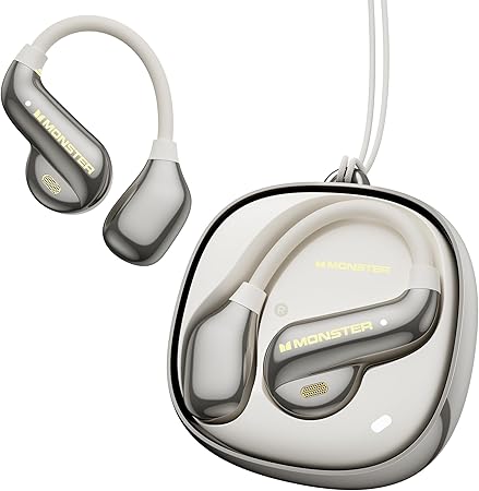 Monster Open Ear Headphones: Bluetooth 6.0 Earbuds with Rotating Case