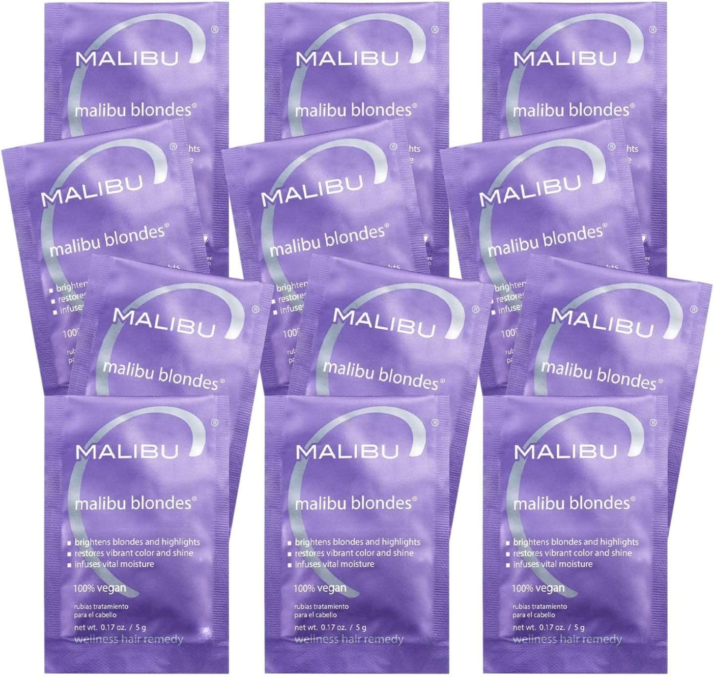 Blondes Wellness Remedy - Removes Discoloration from Bleached, Highlighted or Natural Blonde Hair + Restores Vibrance and Shine with Vitamin C Complex (12 Packets)